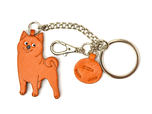 SHIBA LEATHER RING CHARM