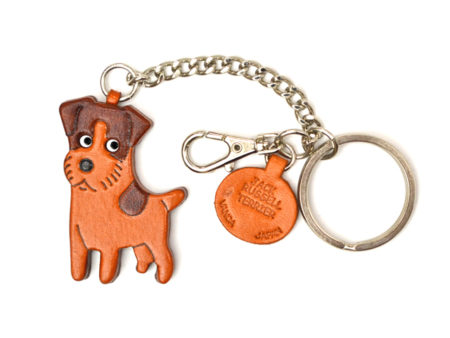 JACK RUSSELL TERRIER LEATHER RING CHARM