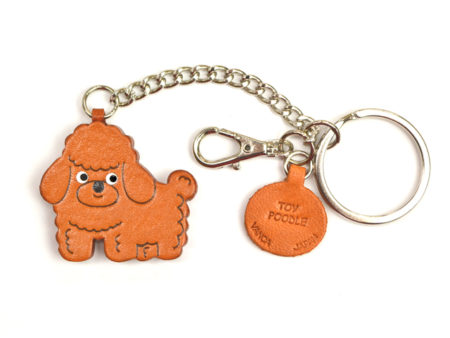 TOY POODLE LEATHER RING CHARM