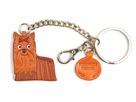 YORKSHIRE TERRIER LEATHER RING CHARM