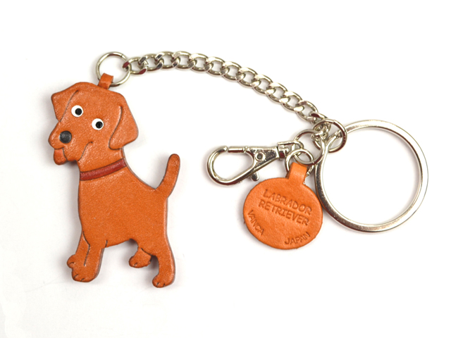 LABRADOR RETRIEVER LEATHER RING CHARM