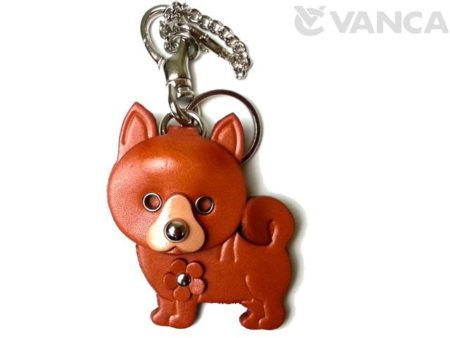 SHIBA LEATHER DOG BAG CHARM