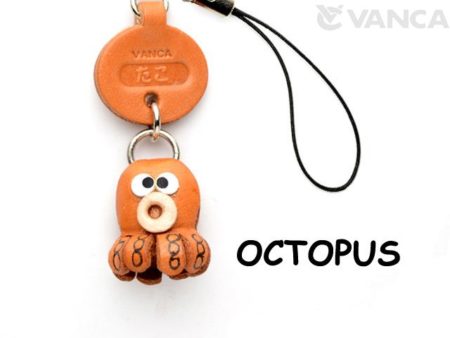 OCTOPUS LEATHER CELLULARPHONE CHARM FISH