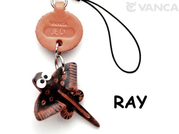 RAY LEATHER CELLULARPHONE CHARM FISH