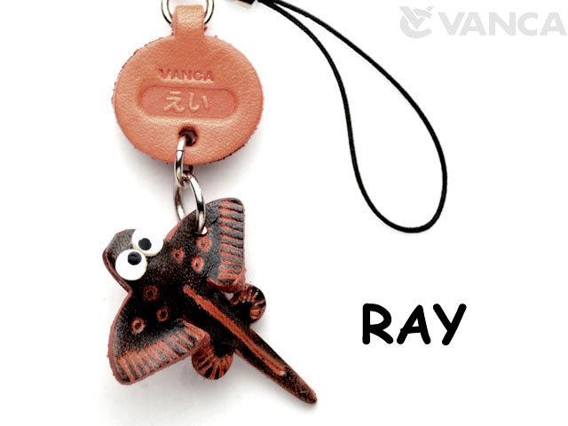 RAY LEATHER CELLULARPHONE CHARM FISH