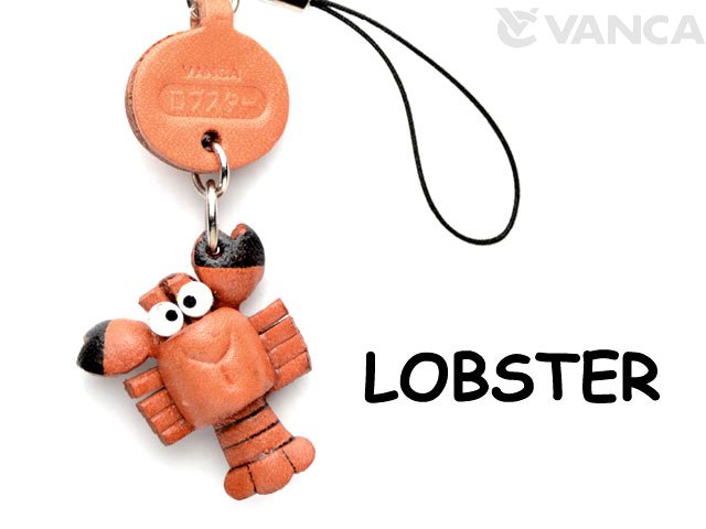 LOBSTER LEATHER CELLULARPHONE CHARM FISH