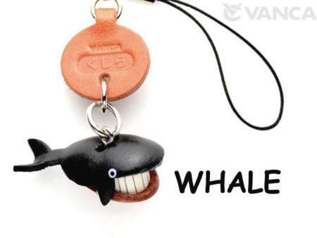WHALE LEATHER CELLULARPHONE CHARM FISH