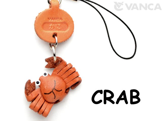 CRAB LEATHER CELLULARPHONE CHARM FISH