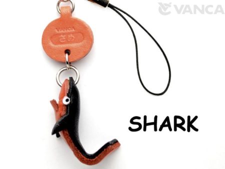 SHARK LEATHER CELLULARPHONE CHARM FISH