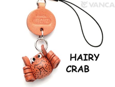 HAIRY CRAB LEATHER CELLULARPHONE CHARM FISH