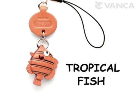 TROPICAL FISH LEATHER CELLULARPHONE CHARM FISH