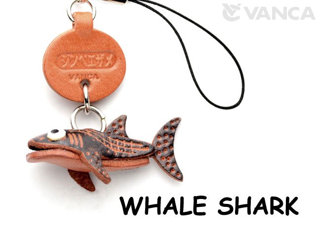 WHALE SHARK LEATHER CELLULARPHONE CHARM FISH