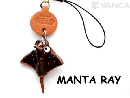 MANTA RAY LEATHER CELLULARPHONE CHARM SEA ANIMALS