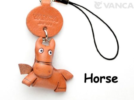 HORSE LEATHER CELLULARPHONE CHARM ANIMAL