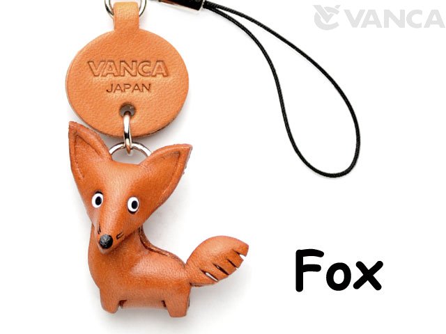 FOX LEATHER CELLULARPHONE CHARM ANIMAL