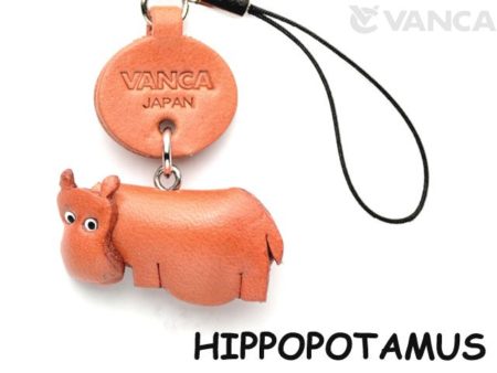 HIPPOPOTAMUS LEATHER CELLULARPHONE CHARM ANIMAL