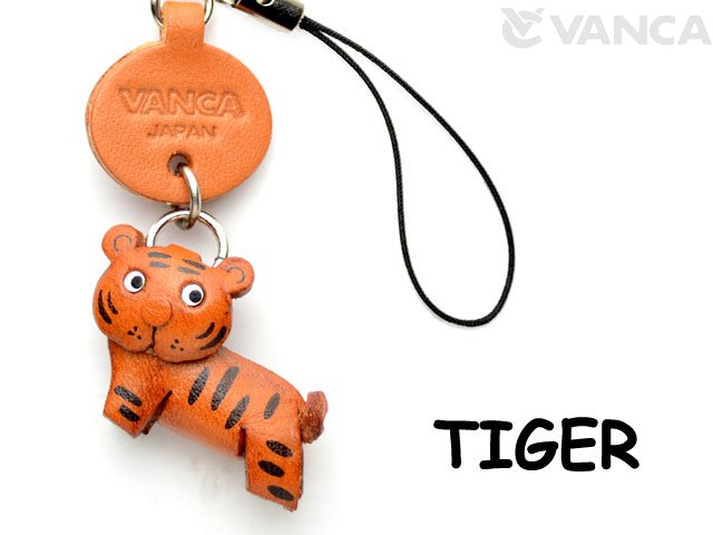 TIGER LEATHER CELLULARPHONE CHARM ANIMAL