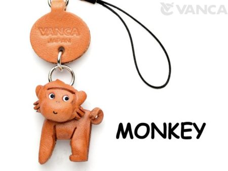 MONKEY LEATHER CELLULARPHONE CHARM ANIMAL