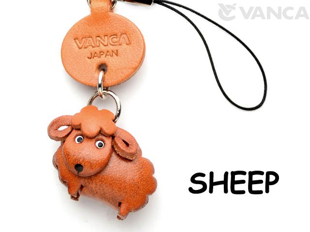 SHEEP LEATHER CELLULARPHONE CHARM ANIMAL