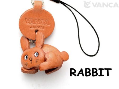 RABBIT LEATHER CELLULARPHONE CHARM ANIMAL