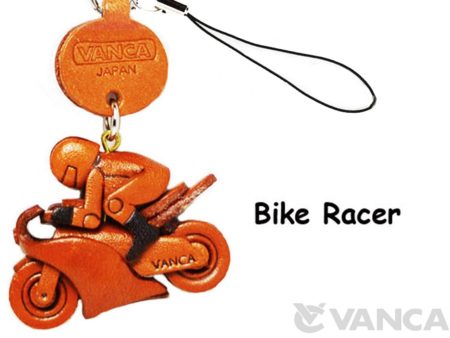 BIKE RACER LEATHER CELLULARPHONE CHARM GOODS