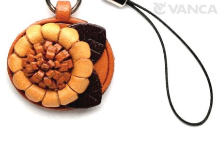 SUNFLOWER LEATHER CELLULARPHONE CHARM