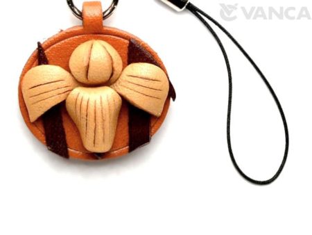 IRIS LEATHER FLOWER CELLULARPHONE CHARM