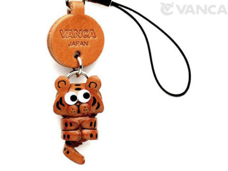 TIGER LEATHER CELLULARPHONE CHARM ZODIAC MASCOT