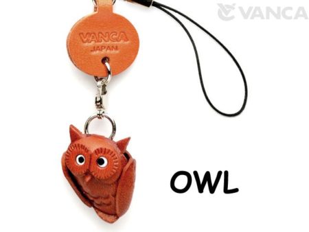 OWL LEATHER CELLULARPHONE CHARM GOODS