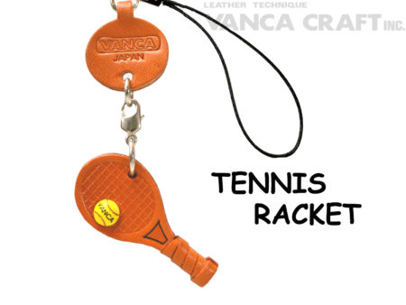 TENNIS RACKET LEATHER CELLULARPHONE CHARM GOODS