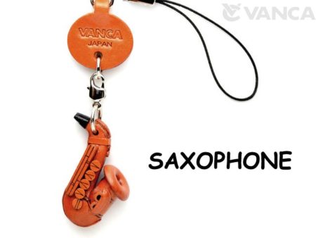 SAXOPHONE LEATHER CELLULARPHONE CHARM