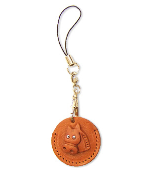 HORSE LEATHER CELLULARPHONE CHARM COIN CASES