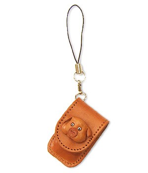 PIG LEATHER CELLULARPHONE CHARM MEMO SET