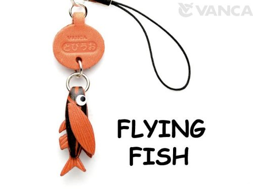 FLYING FISH JAPANESE LEATHER CELLULARPHONE CHARM FISH