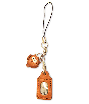 OWL LEATHER CELLULARPHONE CHARM PICTURE FRAME SQUARE