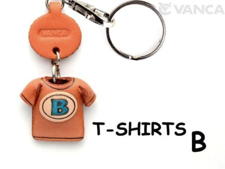 B(BLUE) LEATHER KEYCHAINS T-SHIRT