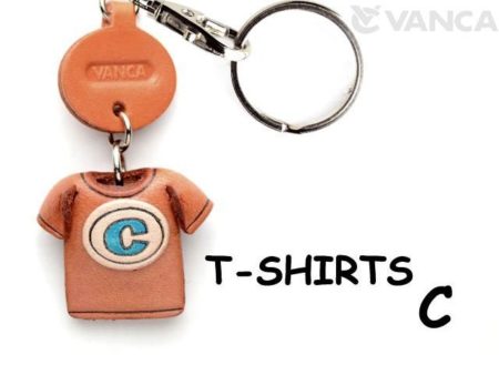 C(BLUE) LEATHER KEYCHAINS T-SHIRT