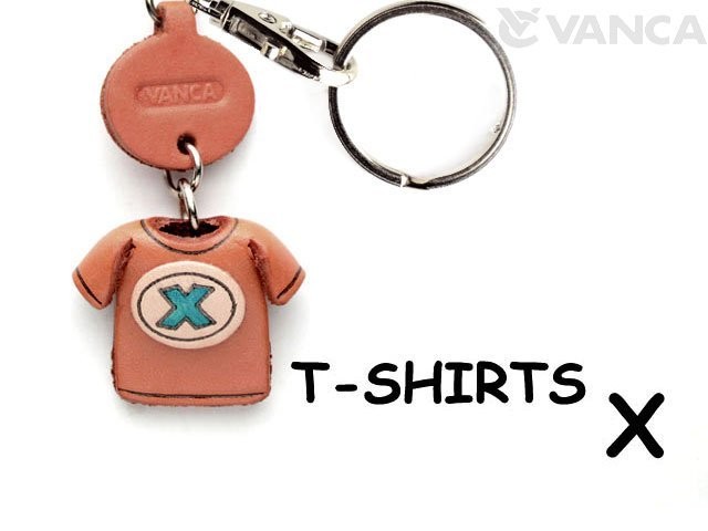 X(BLUE) LEATHER KEYCHAINS T-SHIRT