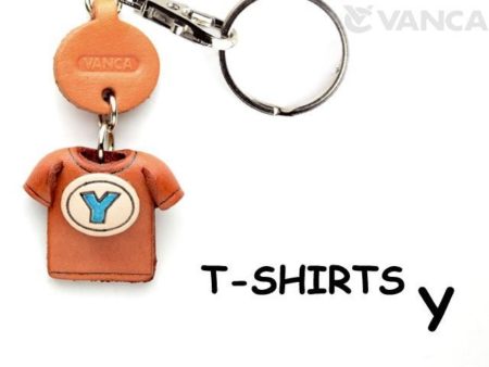 Y(BLUE) LEATHER KEYCHAINS T-SHIRT