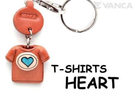 HEART MARK(BLUE) LEATHER KEYCHAINS T-SHIRT