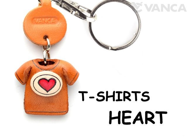 HEART MARK(RED) LEATHER KEYCHAINS T-SHIRT
