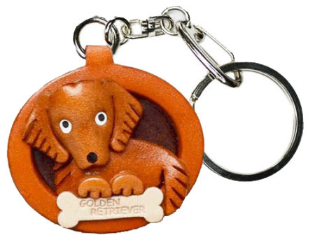 Beagle Handmade 3D Leather Dog plate Key chain/Ring *VANCA*Made in Japan #26521 