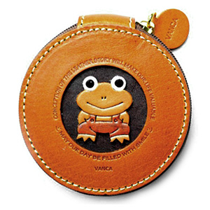 FROG HANDMADE GENUINE LEATHER ANIMAL ROUND COIN CASE