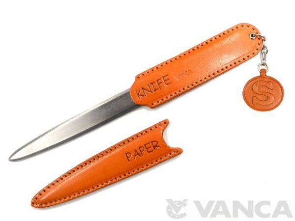 INITIAL S LEATHER PAPER KNIFE