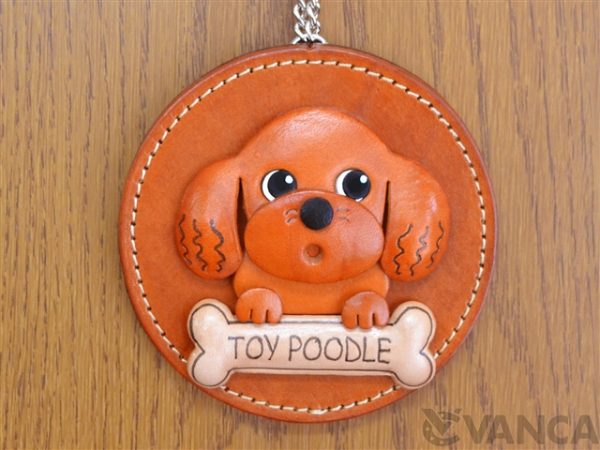 TOY POODLE LEATHER WALL DECO