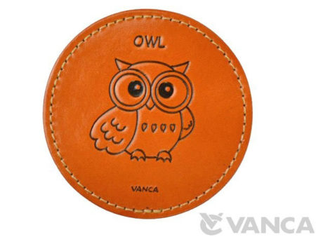 LEATHER COASTER OWL