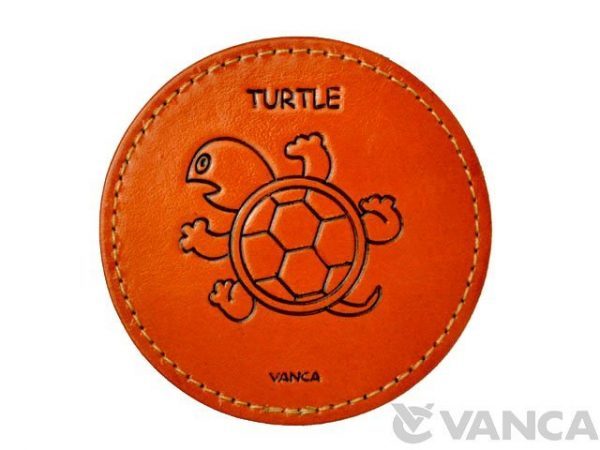 LEATHER COASTER TURTLE