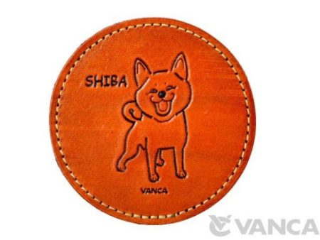 LEATHER COASTER SHIBA