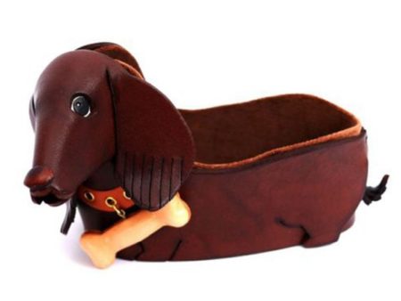 DACHSHUND HANDMADE LEATHER EYEGLASSES HOLDER/STAND