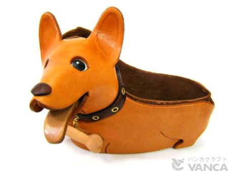 CORGI HANDMADE LEATHER DOG EYEGLASSES HOLDER/STAND